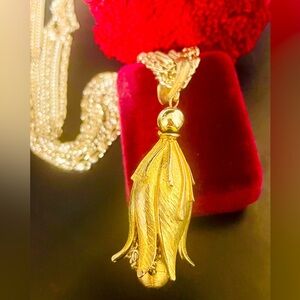 Vintage Multi-Chain Tassel Pendant Necklace